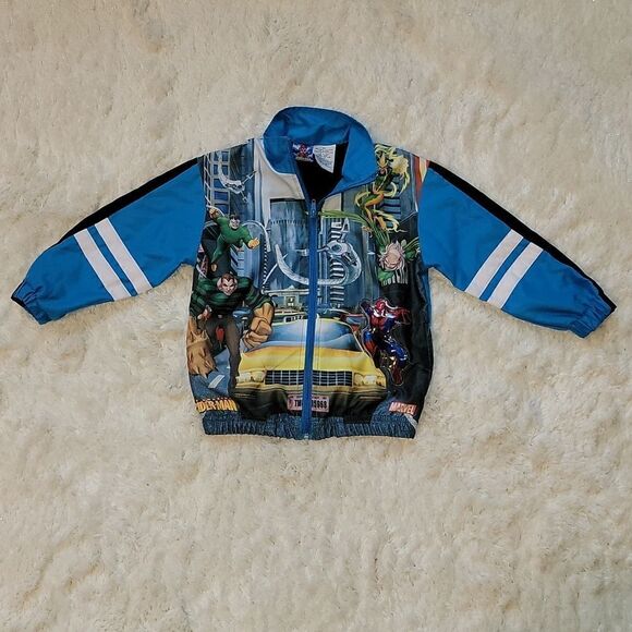 BOY'S MARVEL SPIDERMAN LIGHTWEIGHT JACKET, SIZE 4T - Picture 1 of 11